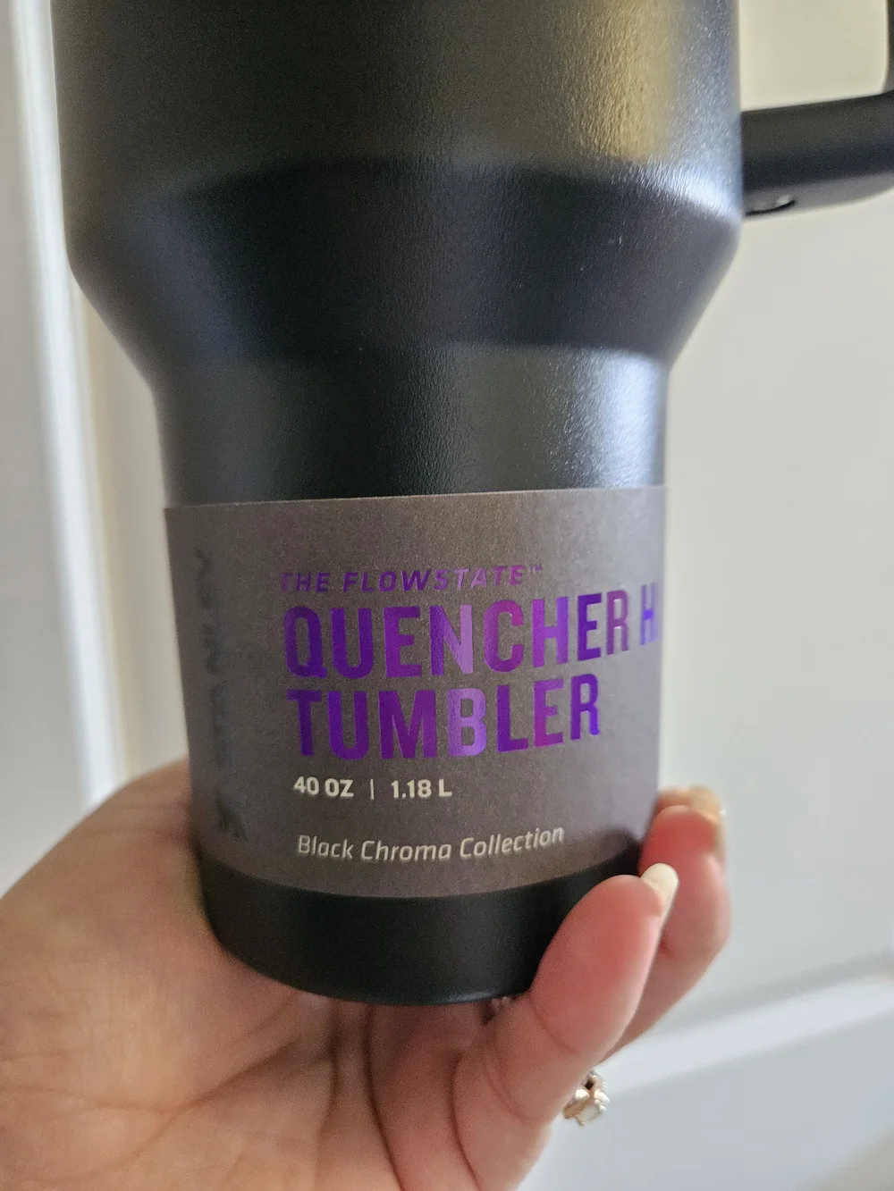 NIB Stanley Black Chroma 40oz Quencher Tumbler - Black with Purple Accents - Picture 3 of 5